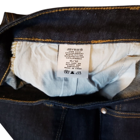 Judy Blue Dark Wash Skinny Fit Button Fly Jeans 15/32 NWT - Picture 7 of 7